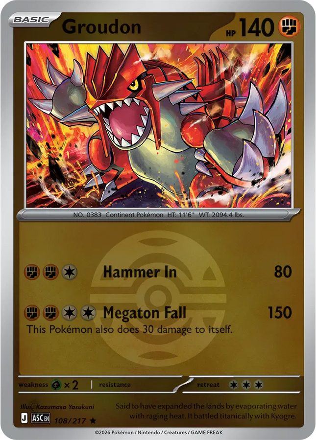 Groudon (Dusk Ball) Ascended Heroes Rare 108/217