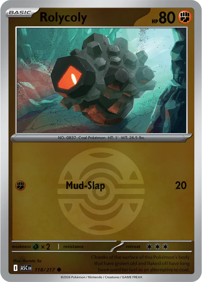 Rolycoly (Dusk Ball) Ascended Heroes Common 118/217