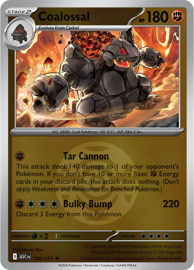 Coalossal (Dusk Ball) Ascended Heroes Rare 120/217