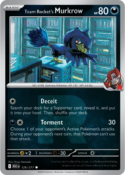 Team Rocket's Murkrow (Team Rocket) Ascended Heroes Common 126/217