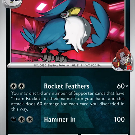 Team Rocket's Honchkrow (Team Rocket) Ascended Heroes Rare 127/217