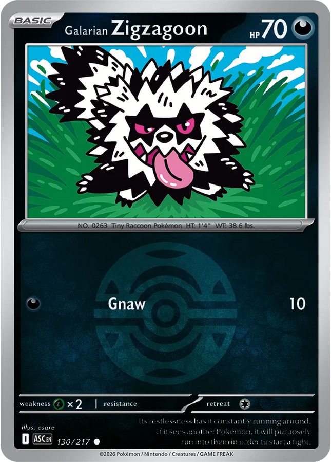 Galarian Zigzagoon (Dusk Ball) Ascended Heroes Common 130/217