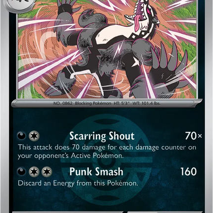 Galarian Obstagoon (Dusk Ball) Ascended Heroes Uncommon 132/217 Reverse Holofoil