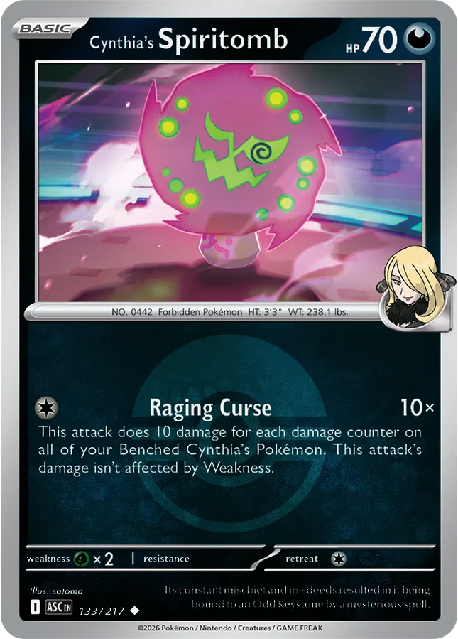 Cynthia's Spiritomb - 133/217 (Poke Ball) Ascended Heroes Uncommon 133/217