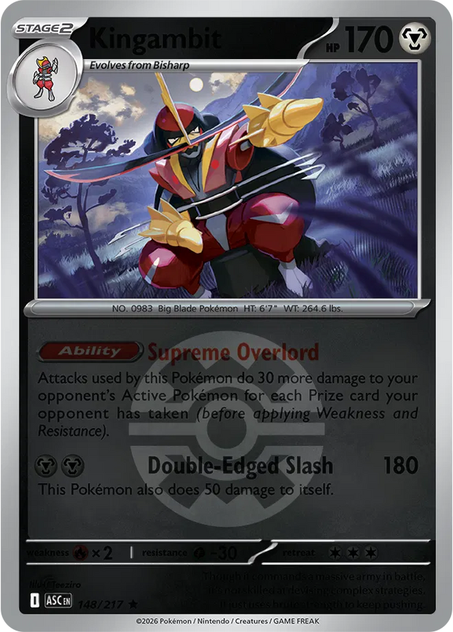 Kingambit (Quick Ball) Ascended Heroes Rare 148/217