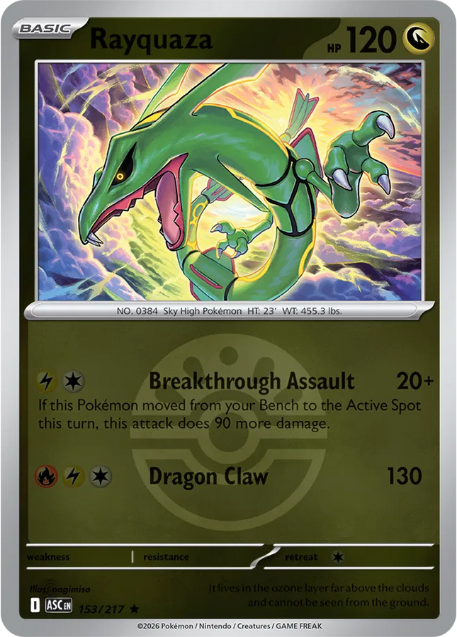 Rayquaza (Friend Ball) Ascended Heroes Rare 153/217