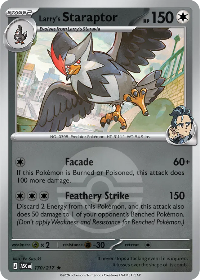 Larry's Staraptor (Poke Ball) Ascended Heroes Rare 170/217