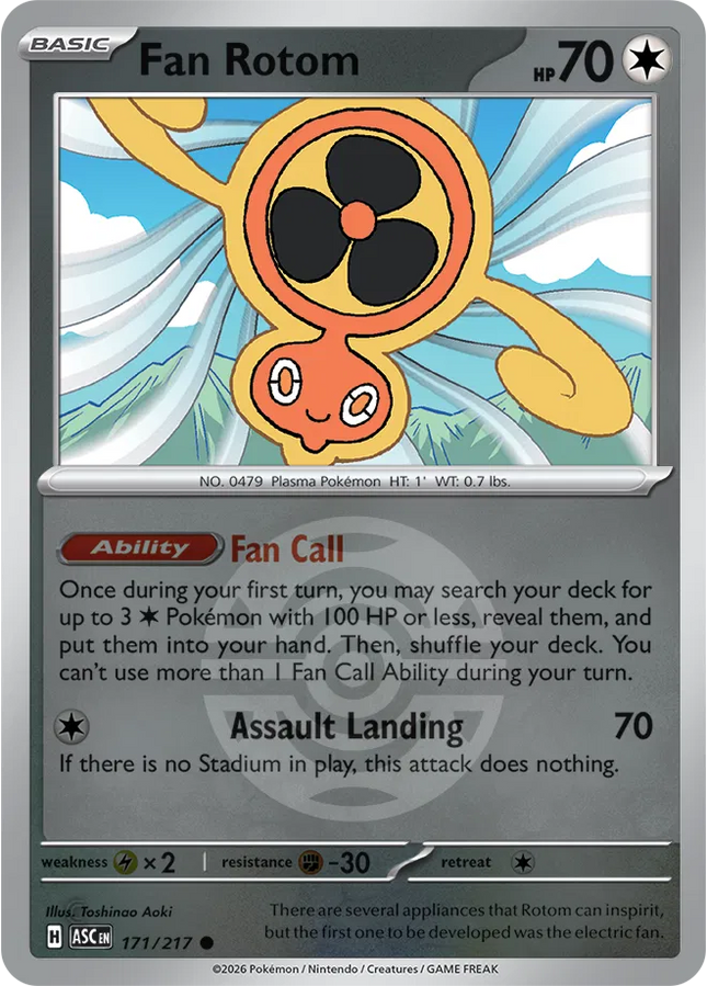 Fan Rotom (Dusk Ball) Ascended Heroes Common 171/217