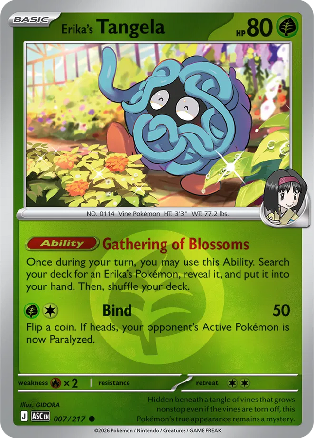 Erika's Tangela (Energy Symbol Pattern) Ascended Heroes Common 007/217