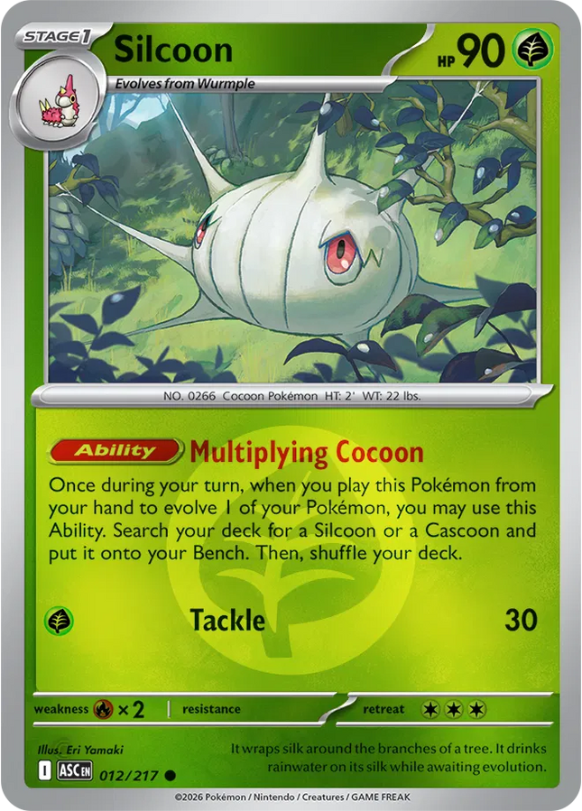 Silcoon (Energy Symbol Pattern) Ascended Heroes Common 012/217