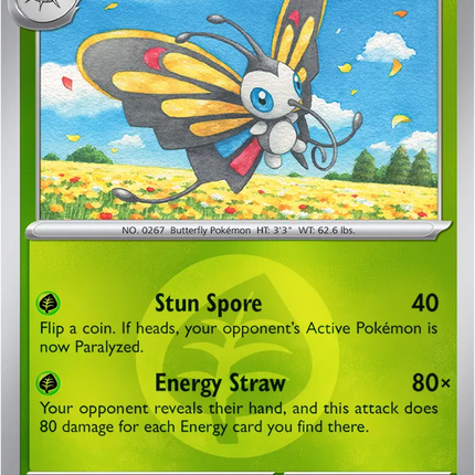 Beautifly (Energy Symbol Pattern) Ascended Heroes Uncommon 013/217
