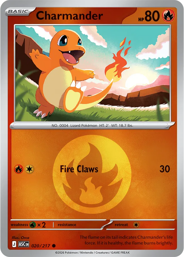 Charmander (Energy Symbol Pattern) Ascended Heroes Common 020/217