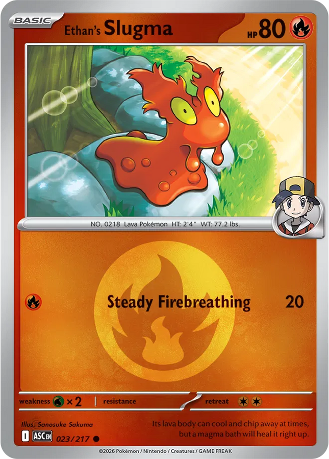 Ethan's Slugma (Energy Symbol Pattern) Ascended Heroes Common 023/217