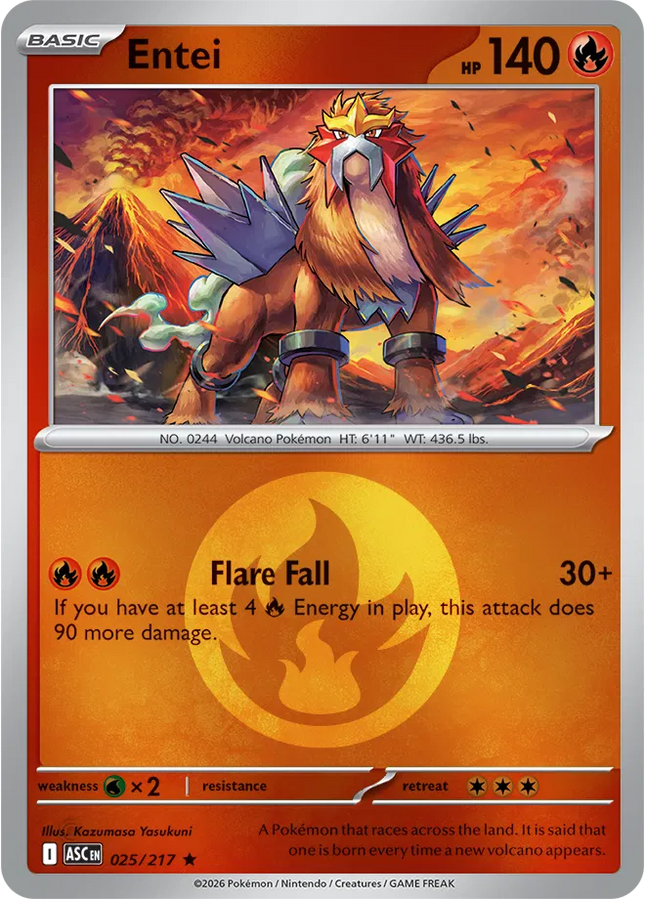 Entei (Energy Symbol Pattern) Ascended Heroes Rare 025/217