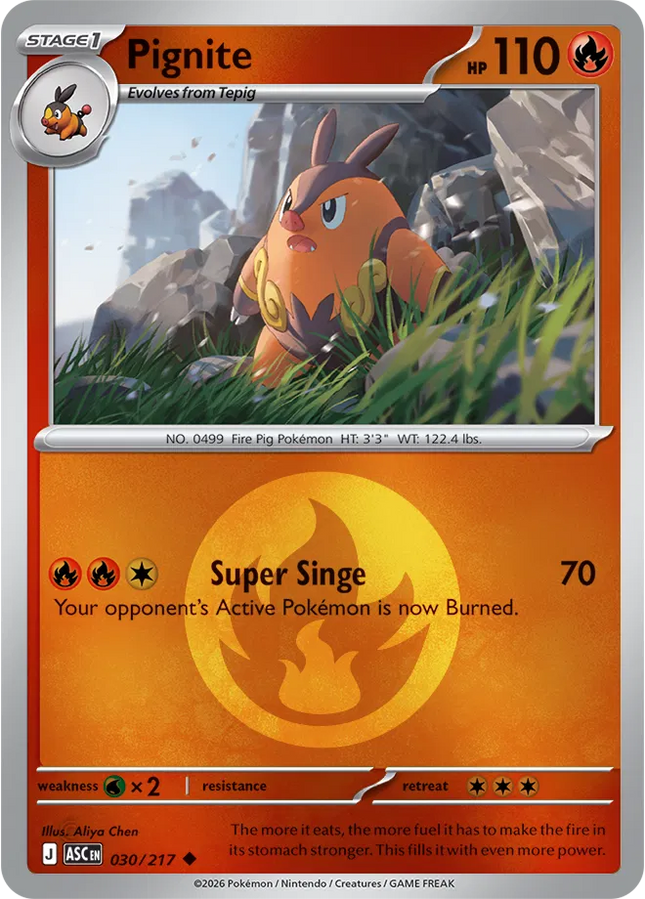 Pignite (Energy Symbol Pattern) Ascended Heroes Uncommon 030/217