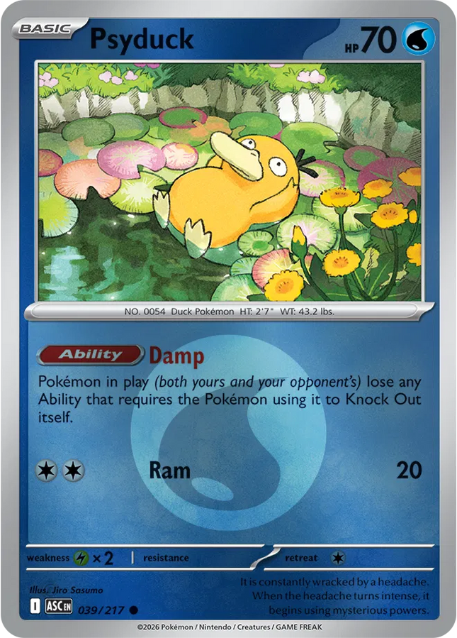 Psyduck (Energy Symbol Pattern) Ascended Heroes Common 039/217