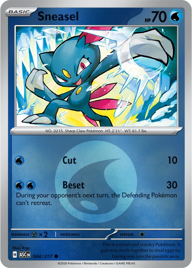 Sneasel (Energy Symbol Pattern) Ascended Heroes Common 044/217