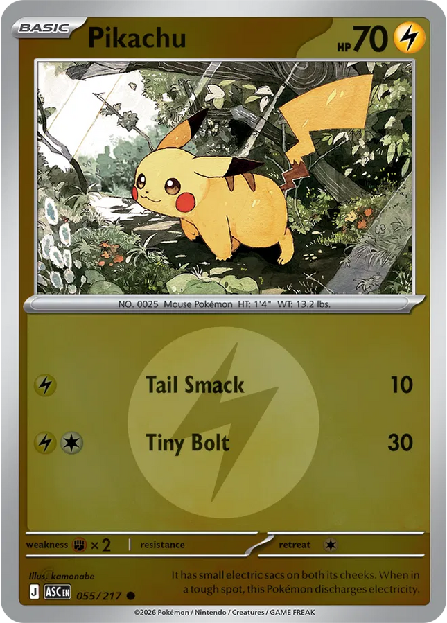 Pikachu (Energy Symbol Pattern) Ascended Heroes Common 055/217