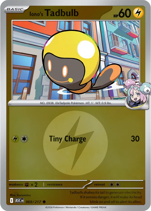 Iono's Tadbulb (Energy Symbol Pattern) Ascended Heroes Common 069/217
