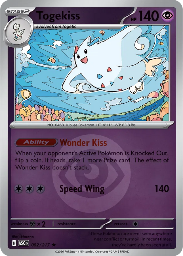 Togekiss (Energy Symbol Pattern) Ascended Heroes Rare 082/217