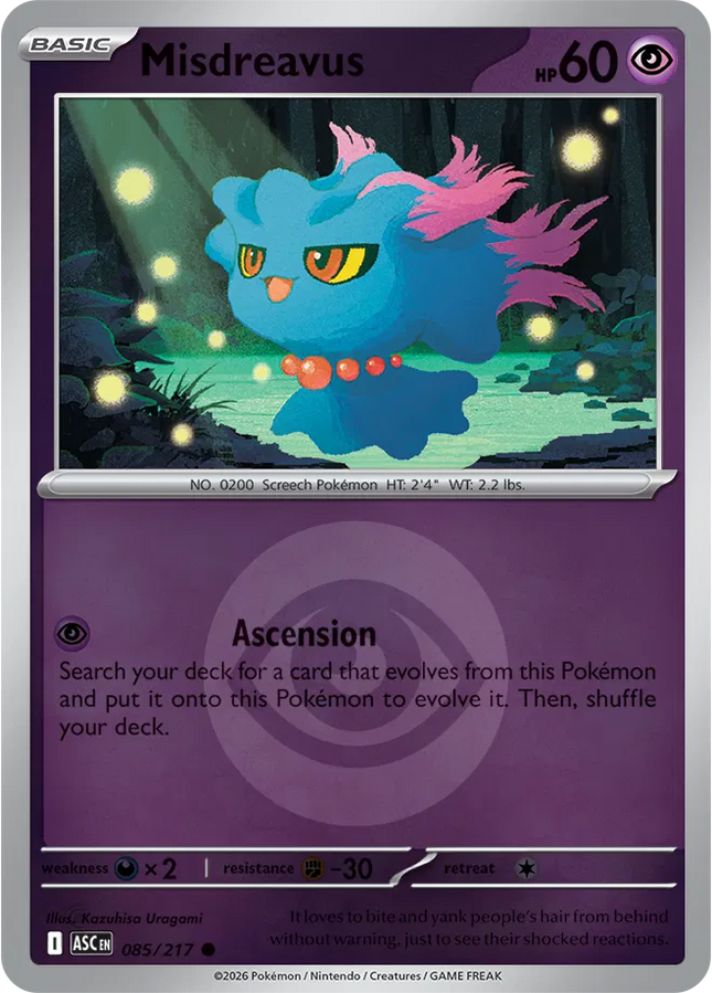 Misdreavus (Energy Symbol Pattern) Ascended Heroes Common 085/217