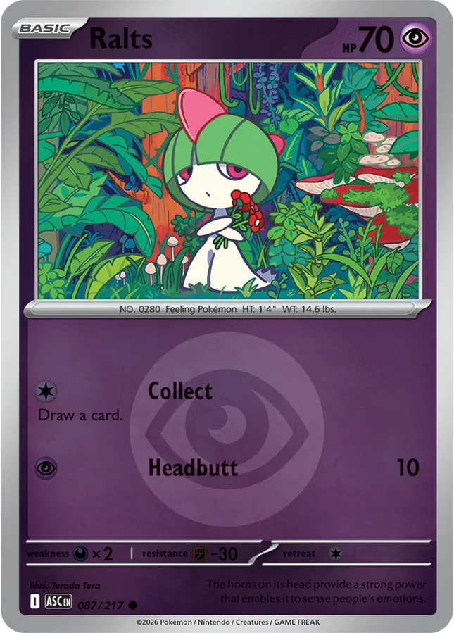 Ralts (Energy Symbol Pattern) Ascended Heroes Common 087/217