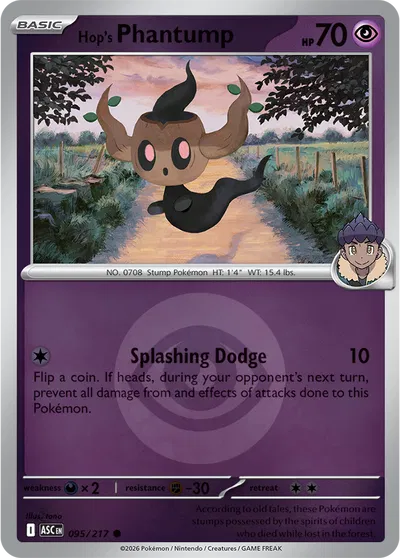 Hop's Phantump (Energy Symbol Pattern) Ascended Heroes Common 095/217