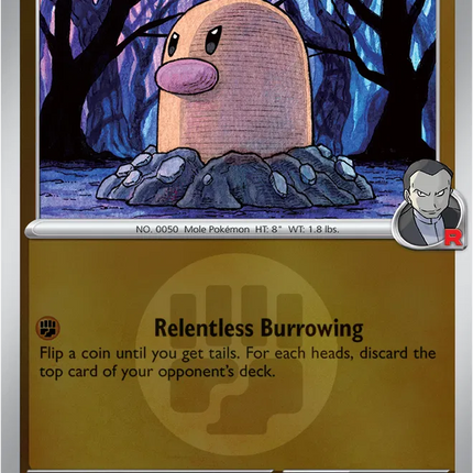 Team Rocket's Diglett (Energy Symbol Pattern) Ascended Heroes Common 100/217
