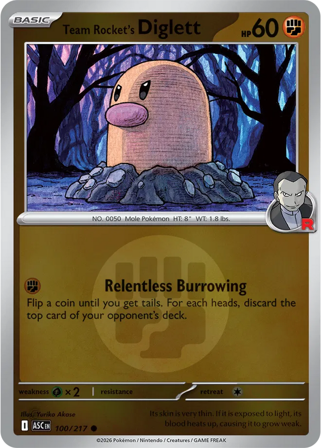 Team Rocket's Diglett (Energy Symbol Pattern) Ascended Heroes Common 100/217