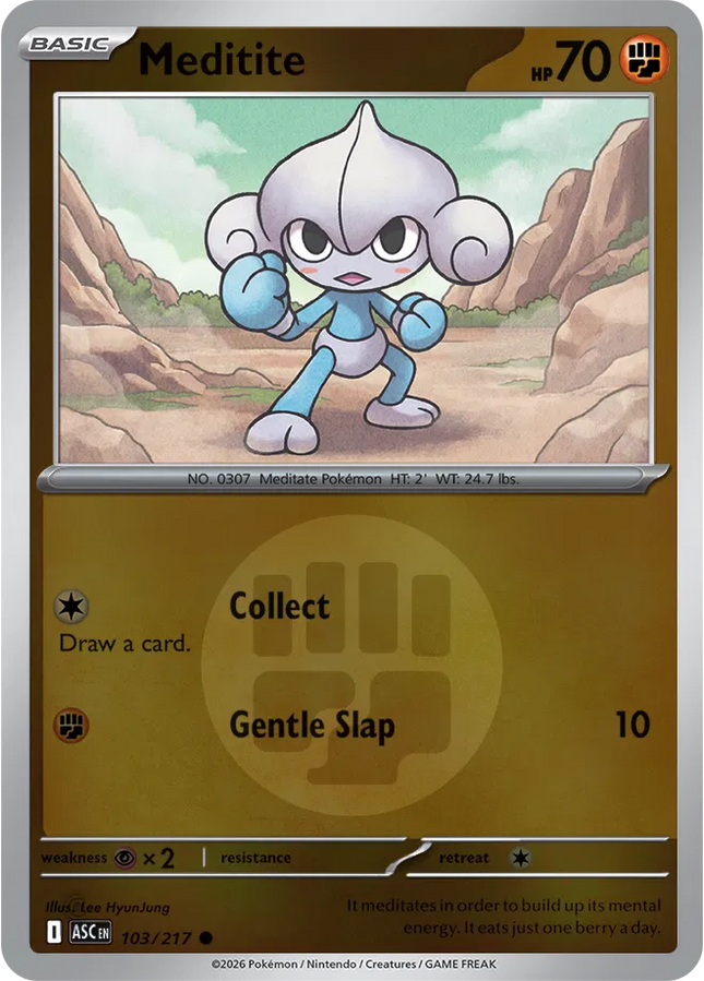 Meditite (Energy Symbol Pattern) Ascended Heroes Common 103/217