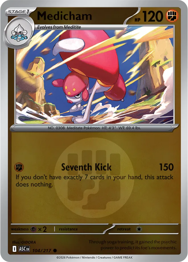 Medicham (Energy Symbol Pattern) Ascended Heroes Common 104/217