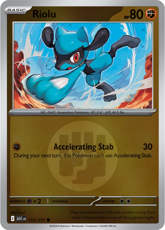 Riolu (Energy Symbol Pattern) Ascended Heroes Common 112/217
