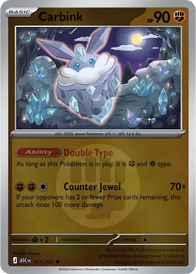 Carbink (Energy Symbol Pattern) Ascended Heroes Uncommon 117/217