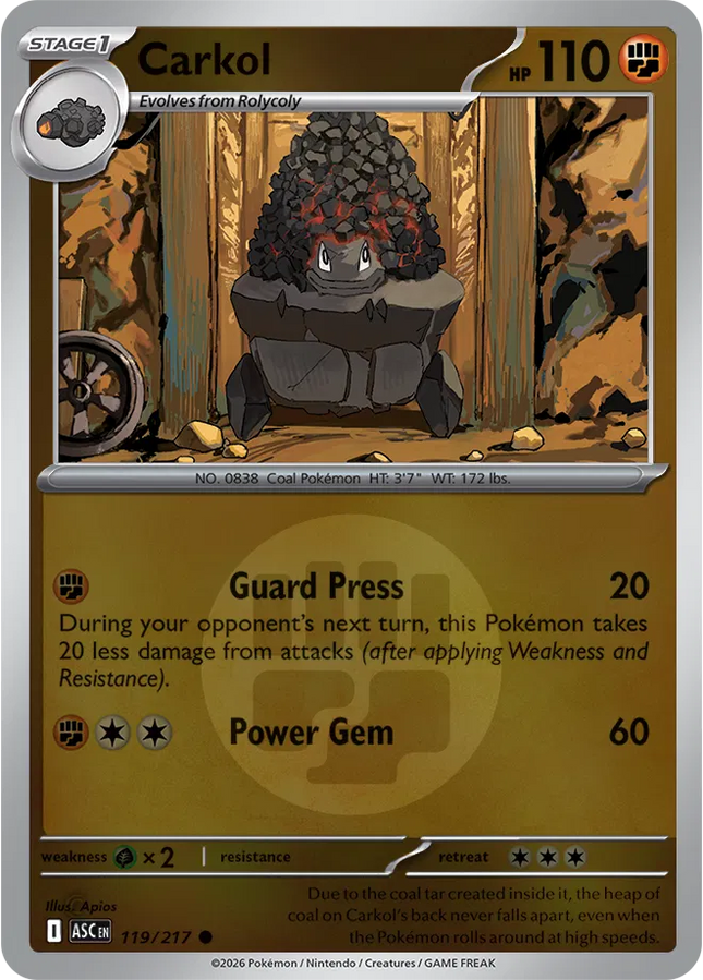 Carkol (Energy Symbol Pattern) Ascended Heroes Common 119/217