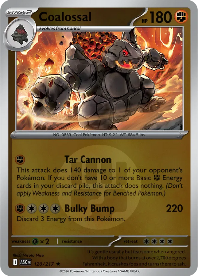 Coalossal (Energy Symbol Pattern) Ascended Heroes Rare 120/217