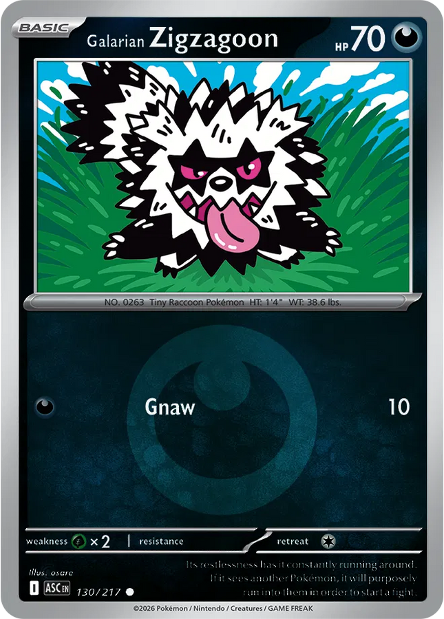 Galarian Zigzagoon (Energy Symbol Pattern) Ascended Heroes Common 130/217