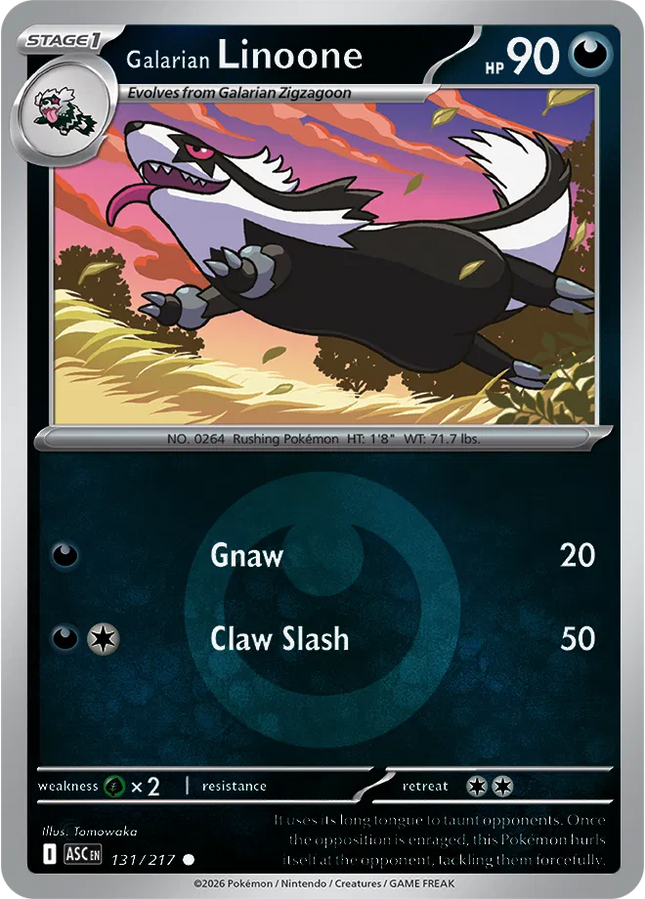 Galarian Linoone (Energy Symbol Pattern) Ascended Heroes Common 131/217