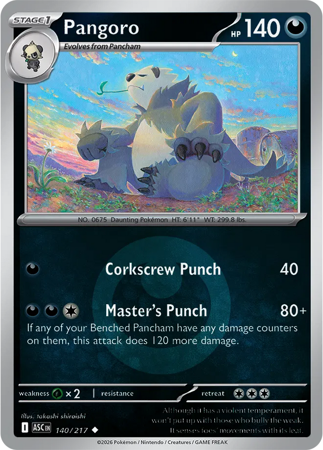 Pangoro (Energy Symbol Pattern) Ascended Heroes Uncommon 140/217