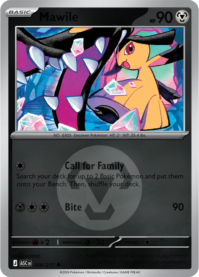 Mawile (Energy Symbol Pattern) Ascended Heroes Uncommon 144/217