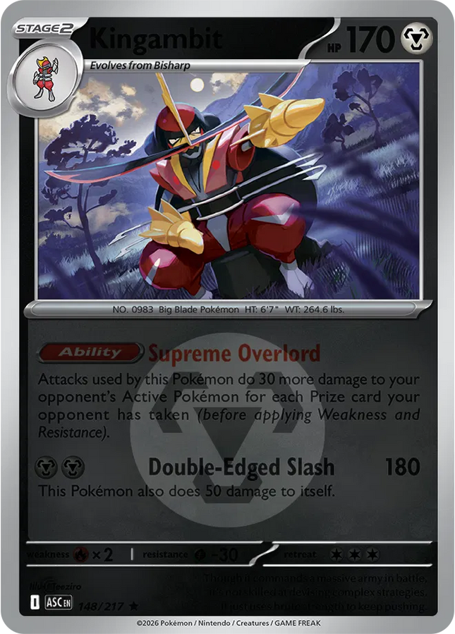 Kingambit (Energy Symbol Pattern) Ascended Heroes Rare 148/217