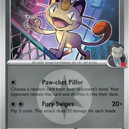 Team Rocket's Meowth (Energy Symbol Pattern) Ascended Heroes Common 161/217