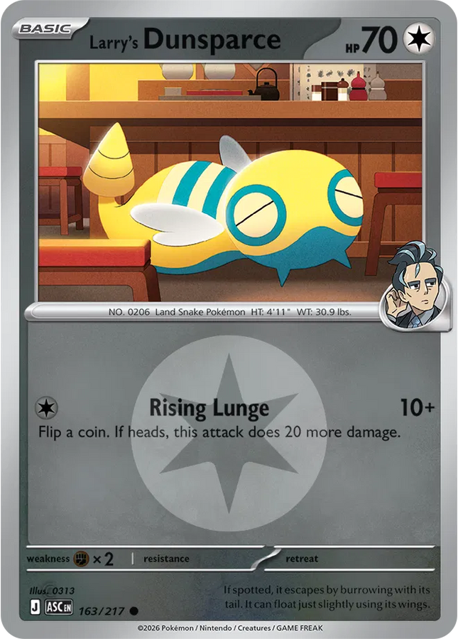 Larry's Dunsparce (Energy Symbol Pattern) Ascended Heroes Common 163/217