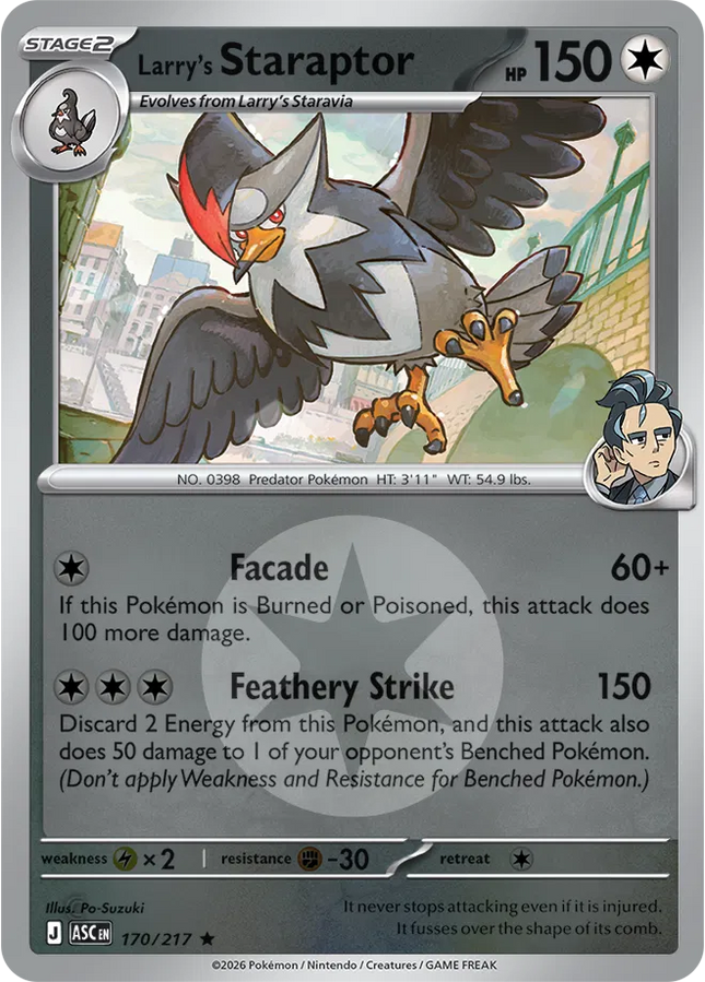 Larry's Staraptor (Energy Symbol Pattern) Ascended Heroes Rare 170/217