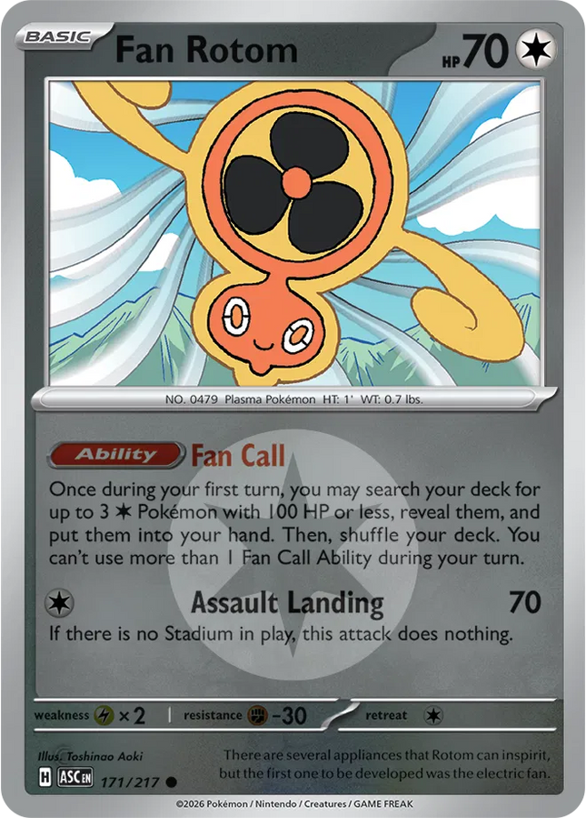 Fan Rotom (Energy Symbol Pattern) Ascended Heroes Common 171/217