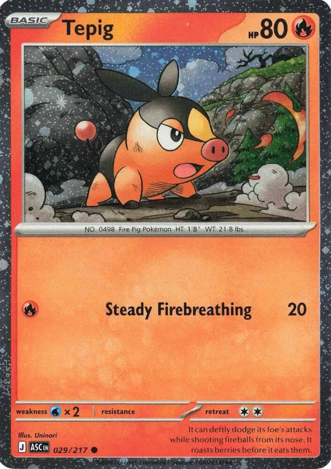 Tepig - 029/217 (Cosmos Holo) Miscellaneous Cards & Products Common 029/217