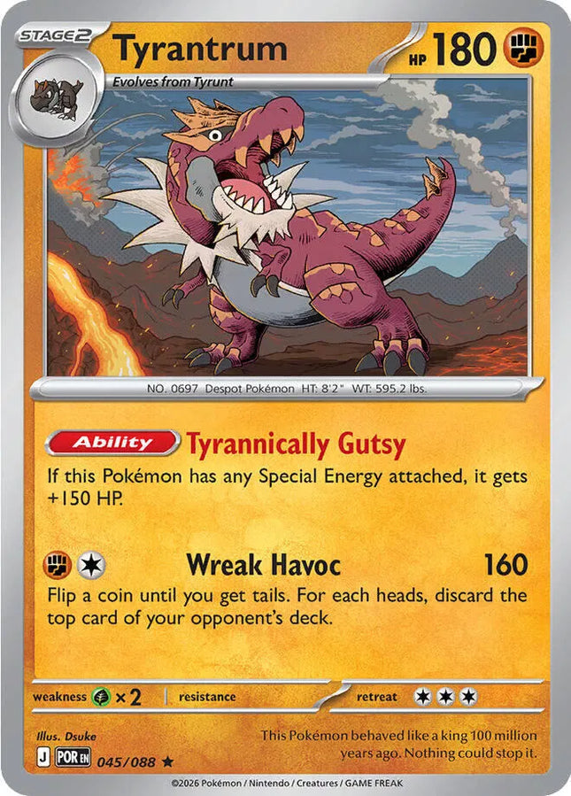 Tyrantrum Perfect Order Rare 045/088 Holofoil