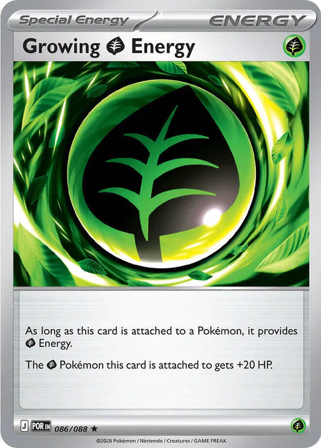 Growing Grass Energy Perfect Order Rare 086/088 Holofoil