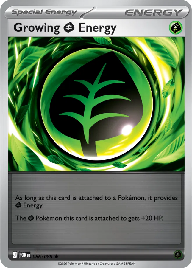 Growing Grass Energy Perfect Order Rare 086/088 Reverse Holofoil