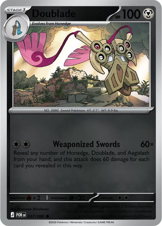 Doublade Perfect Order Common 057/088 Reverse Holofoil