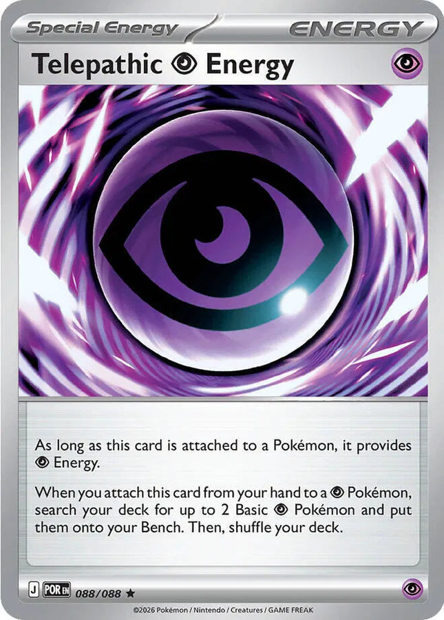 Telepathic Psychic Energy Perfect Order Rare 088/088 Holofoil